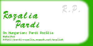 rozalia pardi business card